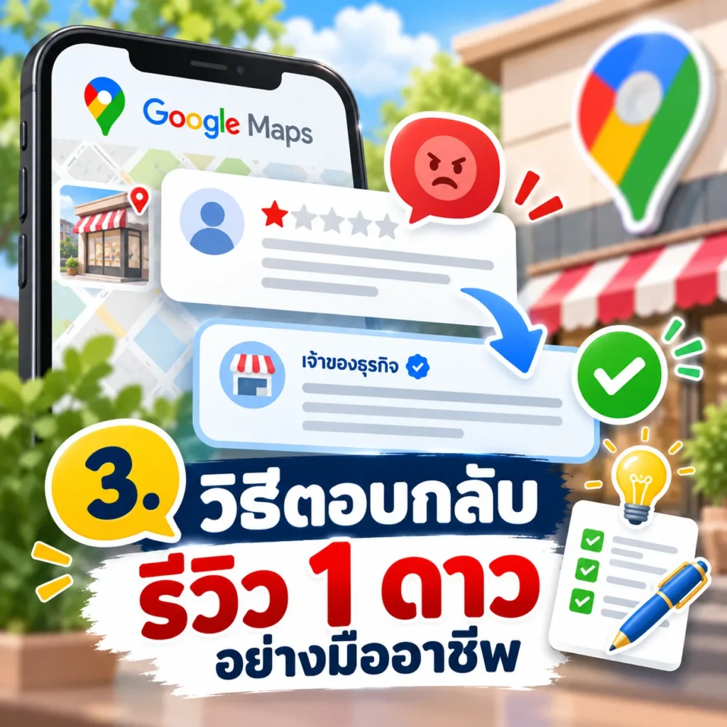 วิธีตอบกลับรีวิว 1 ดาวบน Google Maps อย่างมืออาชีพ