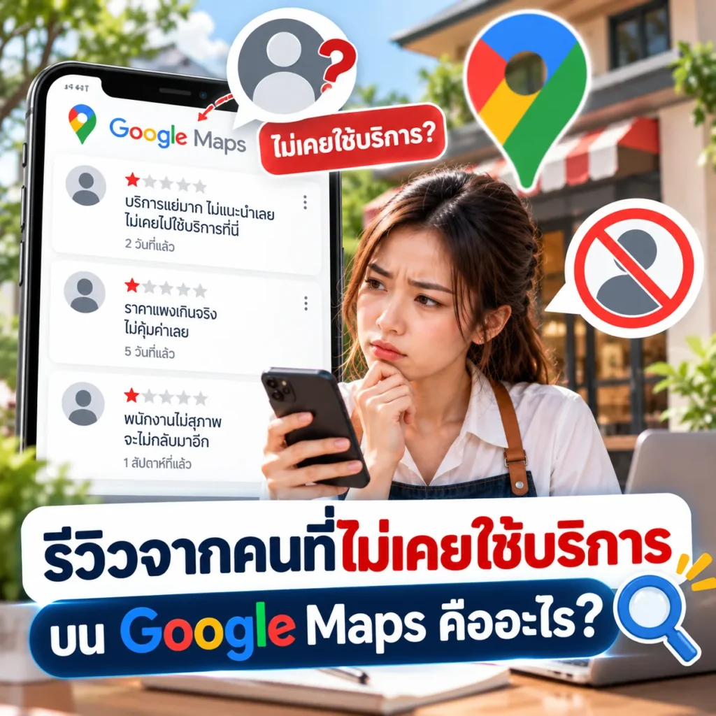 รีวิวจากคนที่ไม่เคยใช้บริการบน Google Maps และวิธีตรวจสอบรีวิวที่น่าสงสัย